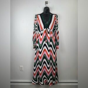 Farm Rio Women Wave Gradient Maxi Dress Size Small